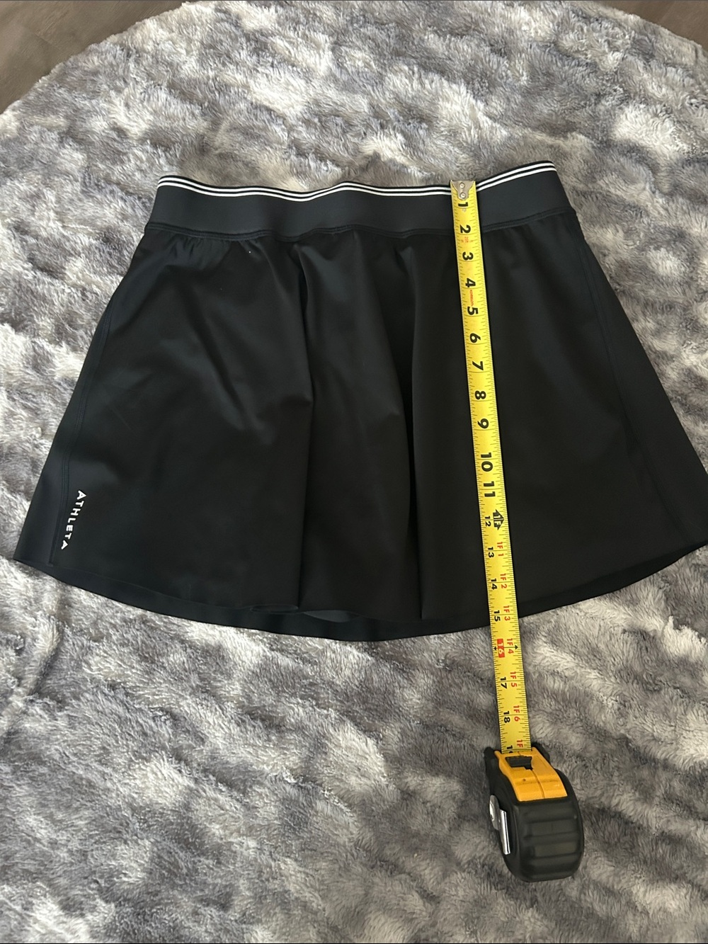 Athleta Black Sport Skort with Contrast Stripe Waistband